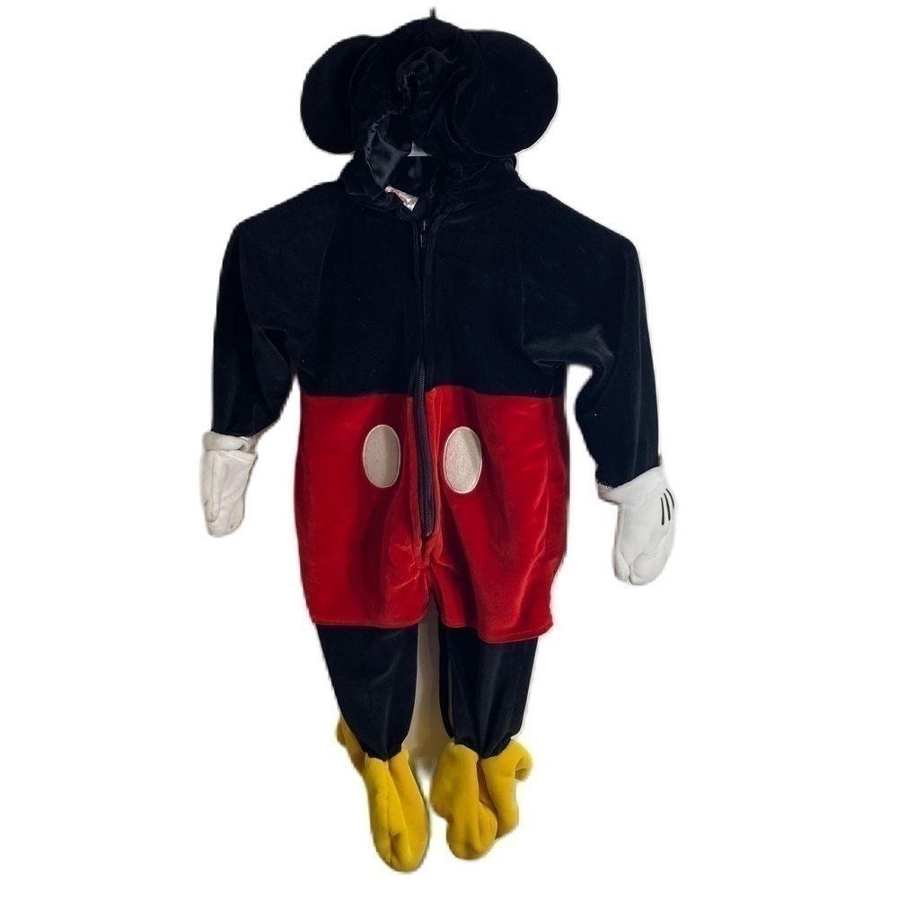 Disney Mickey Mouse Bodysuit Costume 18-24 mos Store Vintage Black Red Halloween